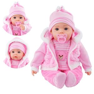BiBi Doll 20" Baby Girl Doll - Large Size, Soft Body, with Dummy & Sounds in Baby Pink Coat Outfit, Toy for Boys & Girls Aged 18 Months+
