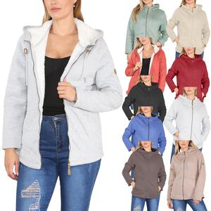 Ladies Sherpa Fleece Lined Women Padded Borg Full Zip Cardigan Hooded Jacket Comfort Womenswear Suede feathertouch