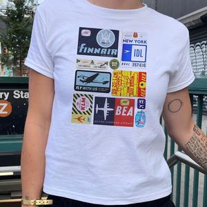 Flights Not Feelings Print T-Shirt - Womens Baby Tee - Salty Pixie