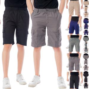 Mens Cargo Shorts Cotton Summer Relaxed Elasticated Waist Multi Pockets Combat Stretch Pants Big Sizes M-6XL Classic Menswear