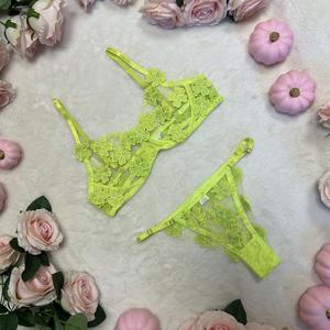 LILIOSA LINGERIE LIVE Christmas Collection  Limited Edition Melissa Neon 2 Piece Set (Bra - non adjustable + Pants - adjustable ) Comfortable Underwear Womenswear, Autumn/Winter Everyday Elegant Lady Lingerie, For the Holidays, Chic Christmas gift Style