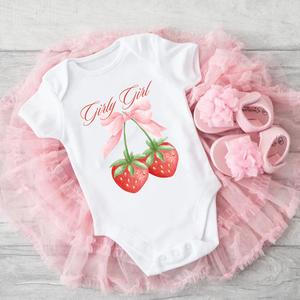 Girly Girl Coquette White Baby Vest