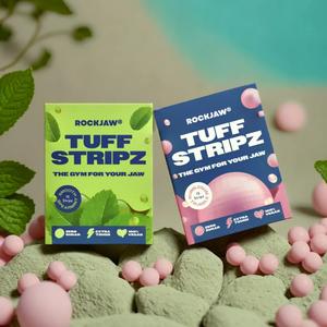 ROCKJAW Tuff Stripz | Semi-Tough Jawline Chewing Gum For Beginners