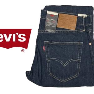 Levis 502 Mens Denim Taper Jeans Dark Wash Blue Regular Fit Designer Pants Menswear Dark Blue Pockets