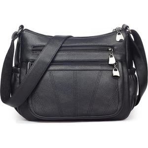 Ladies Handbags Soft PU Leather Handbags for Women Elegant Ladies Bags Medium Size Shoulder Bags for Women Cross-Body Bags Working Bag Travel Bag Shopping Bag