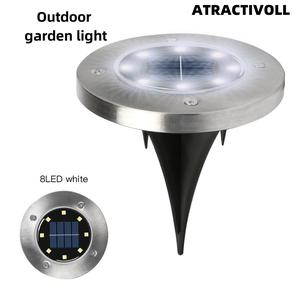 【ATRACTIVOLL】1/4PCS Solar Power Ground Garden Lights Floor Decking Outdoor Lawn Path Lamp