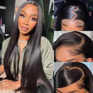 Bling Hair 13x6 Lace Front Wigs Human Hair 28 Inch Straight Transparent Lace Front Wigs Human Hair Pre Plucked Natural Color 180 Density With Baby Hair for Women