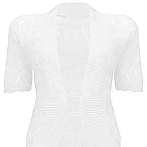 H12 Short Sleeve Shrug for Women Short Cardigan Bolero Jacket Sweater Dress Cover up Crochet Knitted Shrug Knitwear Womenswear Blouse Casual Clothes Formal Lightweight Maxi Bag Pants