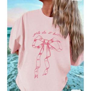 Girls Do It Better Coquette Bow T-Shirt