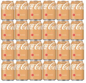 Coca Cola Vanilla  Soft Drink Can 330ml - Pack of 24 - Beverage Soft Drinks