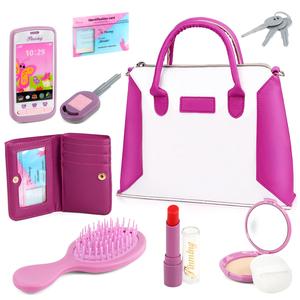 The Magic Toy Shop Toy Little Girls Handbag, Purse and Accessories - Kids Pretend Makeup Sets for Girls Pretend Play Toys for Girls - Role Play Toys for 3 Year Old & Above