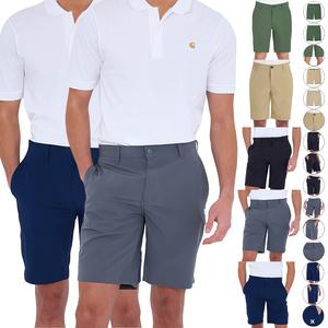 Mens Stretch Chino Shorts Quick Dry Water Resistant Lightweight Casual Summer Beach Running Golf Gym Pants Fabric Menswear
