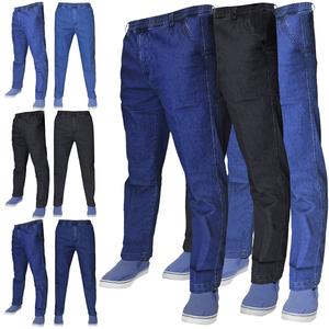 Mens Elasticated Waist Jeans Stretch Denim Smart Work Straight Pants Trousers Cotton Fabric Menswear Stretch Denim Jeans