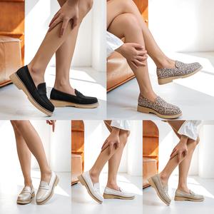 Nexsus Plus Ladies Women Chunky Platform Block Heel Slip On Loafers Shoes SIze UK 3-8 Girl Footwear Classy Fashion Heeled Stylish Elegant Flatform Comfort Running Black Active Design