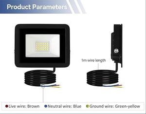 20 W LED Outdoor Security Floodlight – IP65 Waterproof Wall Light for Garden & Garage, Home & Yard, 20 W Bright Waterproof Wall Light