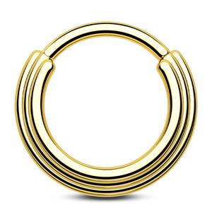 16G Stacked Hinged Segment Septum Ring for Women - Fashion Accessory
