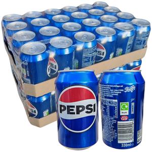 Pepsi Regular GB Plain Pack Can 330ML - Pack of 48 (2x 24pk), Beverage Soda - Drink