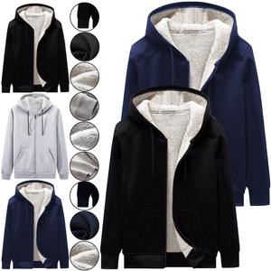 Mens Fur Lined Fleece Sherpa Borg Classic Warm Padded Jacket Zip Thick Hoodie Menswear Hiking Warm Outdoor Coat Casual Long Sleeve