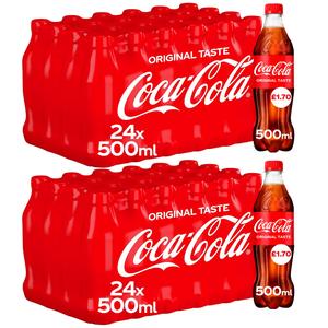 Coca-Cola Original Taste  Pack of 48(4x12pk) x 500ml - Beverage