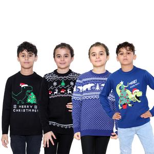 NOROZE Unisex Kids Merry Christmas Jumpers Boys Xmas Ugly Sweater Girls Knitted Novelty Jumper Top UK Sizes 3-13 Years