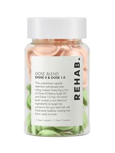REHAB. Dose Blend - Hair Oil Capsules Mix Bottle - Dose 0 & 1.0 -  Haircare with Aloe Vera, Castor Oil, Rosemary Oil, Matcha and Jojoba Oil