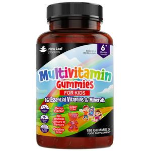 Multivitamin Gummies For Kids - Essential Daily Chewable Vitamins & Minerals Vegan (6 Month Supply)