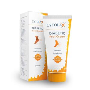 Cytolax Diabetic Foot Cream 200ml | with 10% Urea, Shea Butter, Beeswax | Softens & Moisturises Rough, Hard, Cracked, Callused Feet | Foot Care Cream to Improve Elasticity & Smoothen Skin ren skincare medik 8 foot  cream Hydrating Pack foot  cream