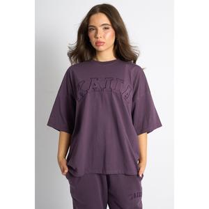 Kaiia Logo Oversized T-Shirt Deep Purple
