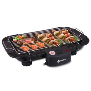 Maya Range Electric BBQ Grill 2000W Indoor Outdoor Portable Tabletop Barbecue, Non-stick Grilling Surface, Temperature Control 3 Adjustable Heights With Drip Tray Easy Clean