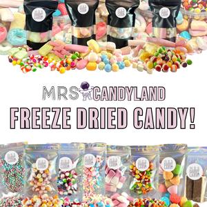 Freeze Dried Candy Sweets UK | Bestselling & Viral | Halal & Vegetarian Options | Mrs Candyland | Snack Bonbon Fruit Crunchy Sweets Freezie Bag Candies |