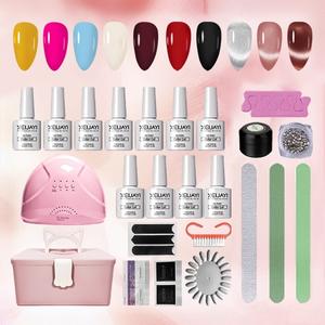 Gel Nail Polish Set with 48W Nail Lamp  Salon-Quality Manicures at Home! Ultra-Fast Drying, Long-Lasting Shine, Easy DIY Application. Perfect for Nail Art Enthusiasts Gift Nail Care Long Lasting Uv Color Wipe Cutics