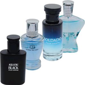 4 Pack Mens EDC 50ml Perfume Spray Mixed Scent Bundle 4 Iconic Scents