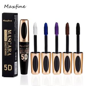 Maxfine 5D Waterproof Volume Mascara Long Lasting Smudge Proof Curling Lengthening Lash Enhancer Professional Eye Makeup for Women Girls High Definition Thickening Mascara for Dramatic Look