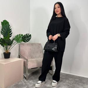 Women's Casual Loose Top & Wide Leg Pants