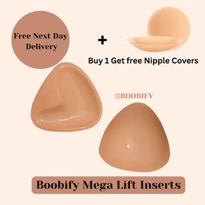 Viral Boobify Sticky Bra Inserts AA-K Cup –  Plus Size Strapless Adhesive Bra, Super Push Up Bra, Invisible Bra, Reusable Silicone Lifting Pad, For Womenswear & Party Dresses, Plus Size Fashion Wireless Bra Padding For Bigger Boobs, Swimsuit & Bikini Bra.