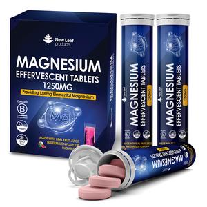 Magnesium Effervescent Tablets - 60 Sugar Free High Strength Magnesium Glycinate Tablets - 1250 mg Per Serving