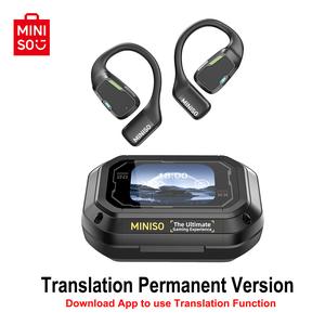 MINISO M98 Wireless Headphones, Over 135 Language Translation, Bluetooth Earphones, OWS Earbuds, Full Color Display Touch Screen Headset, Low Latency Gaming Earphones, Holiday Essentials, Christmas Gifts