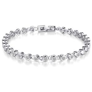 Swarovski Crystal Bracelet Silver & Rhodium Plated 19CM