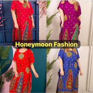 New Womens 100% RAYON COTTON Long Kaftan Dress Summer Dashiki African Print Casual Womenswear Comfort Fitted Wrap Shortsleeve colour babydoll clothes sale