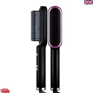 Hair Straightener Brush for Women and Men Hair Straightener Comb with 30s Fast Heating Ceramic PTC 30 Adjustable Temperature Setting & Anti-Scald Professional Hair Tools for Styling Comfort