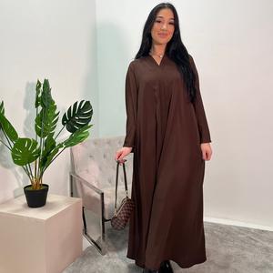 Ladies V Neck Plain Modestwear Abaya lover