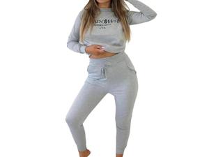 Fashion Luva ladies yves saint west print top and bottom 2 pice loungewear set tracksuit