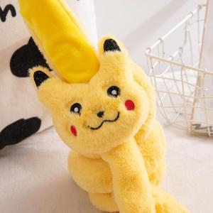 Pikachu Ears Can Move Earmuffs Cute Jumping Bunny Ears Moving Earmuffs Plush Winter Warm Earmuffs Headphone Personality Gift
