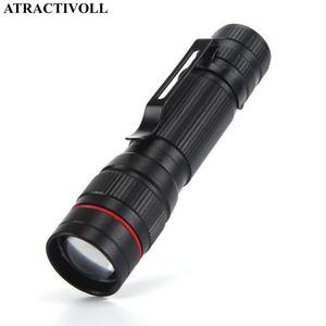 ATRACTIVOLL 1/2PCS Portable Flashlight, Super Bright Flashlight, Rechargeable Battery, Waterproof, 3 Modes, Zoomable, Small Handheld Outdoor Flashlight for Camping, Dog Walking, Running, Emergencies