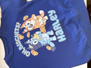 Children's Oh Biscuits Sweatshirt - Customizable Color and Personalisation Option - Bluey Inspired