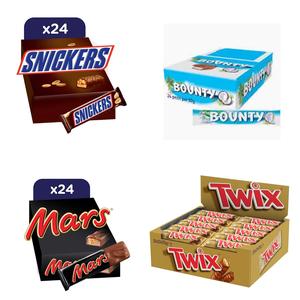 BULK BOX Of Your Choice Of Chocolate, Snickers, Mars, Kitkat, Twix And Bounty Snack Dessert