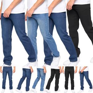 2 Pack Stretch Denim Jeans Smith & Jones Mens Straight Leg Basic Casual Work Branded Designer Pants