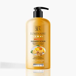 Q7 Paris Luminaire Vitamin C Skin Lightening Shower Scrub with Glutathione, Walnut & Lemon Complex – 1000ml Body Care Cleanser Skin Care Cosmetic