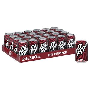 Dr Pepper 24x330ml Cans - Viral Beverage, Natural Sugars, Hot Product Soda