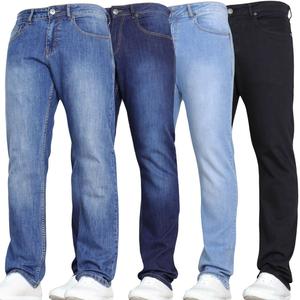 Mens Relaxed Fit Stretch Denim Jeans in Stretch Slim Fit Straight Leg Regular Basic Pants Flex Super Spandex Jeans Menswear Pocket